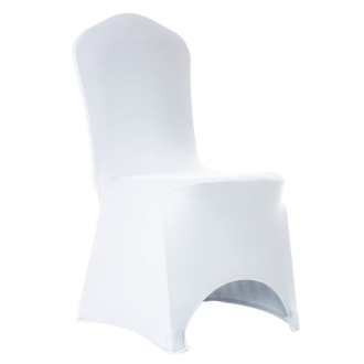 Pokrowiec elastyczny na krzesło bankietowe Benek M1 biały