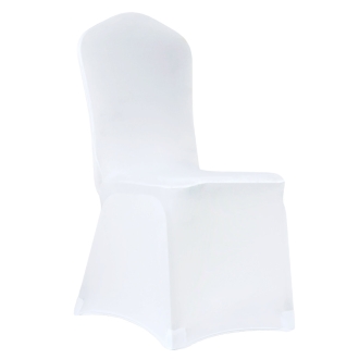 Pokrowiec elastyczny na krzesło bankietowe Benek M2 biały